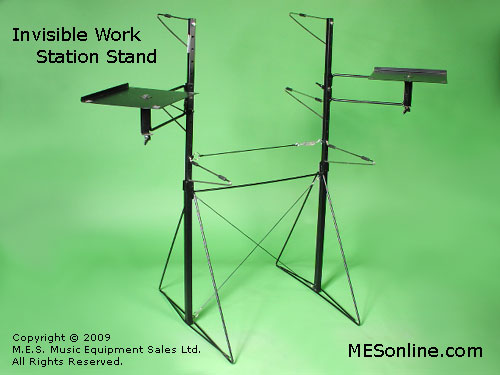 Invisible Work Station Stand, Left Front View