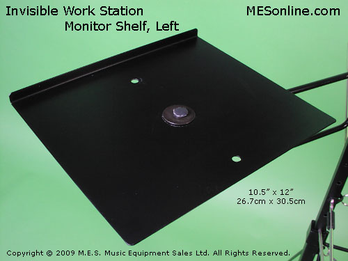 Invisible Work Station Stand, Left Shelf, Close