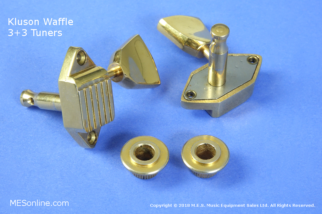 Kluson vintage waffle back 3+3 guitar tuners, image 3