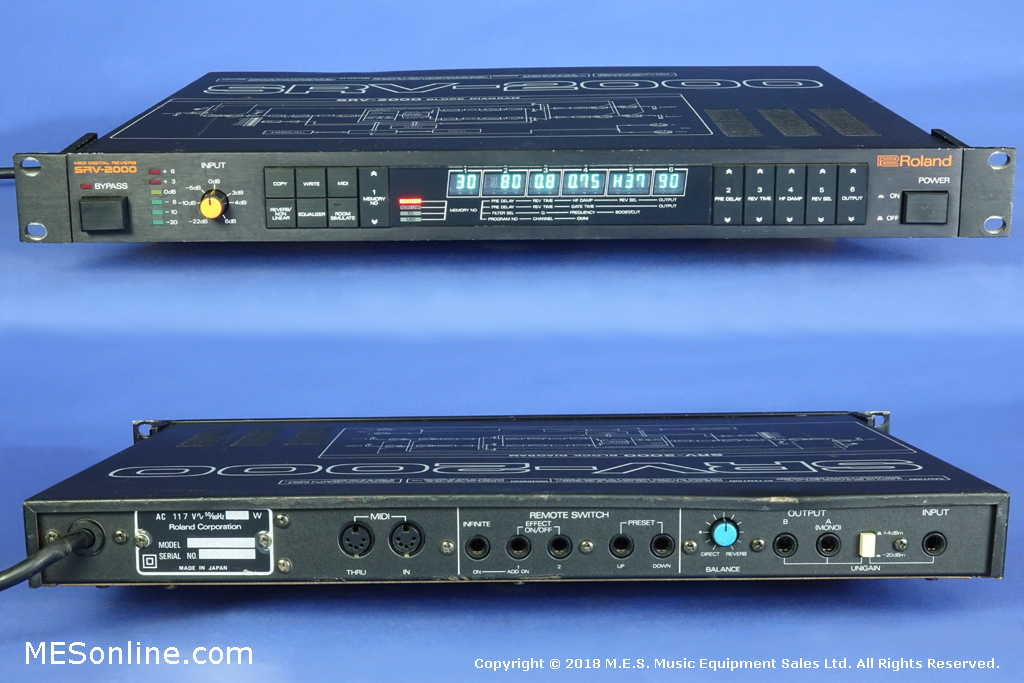 Roland SRV-2000 MIDI Digital Reverb from 1986