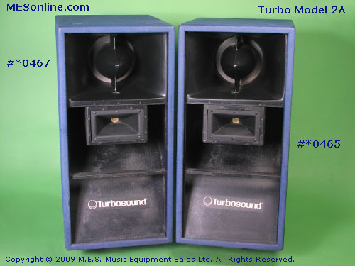 Turbosound TMS-2A 3w Loudspeakers, Pair Front View, Image 1